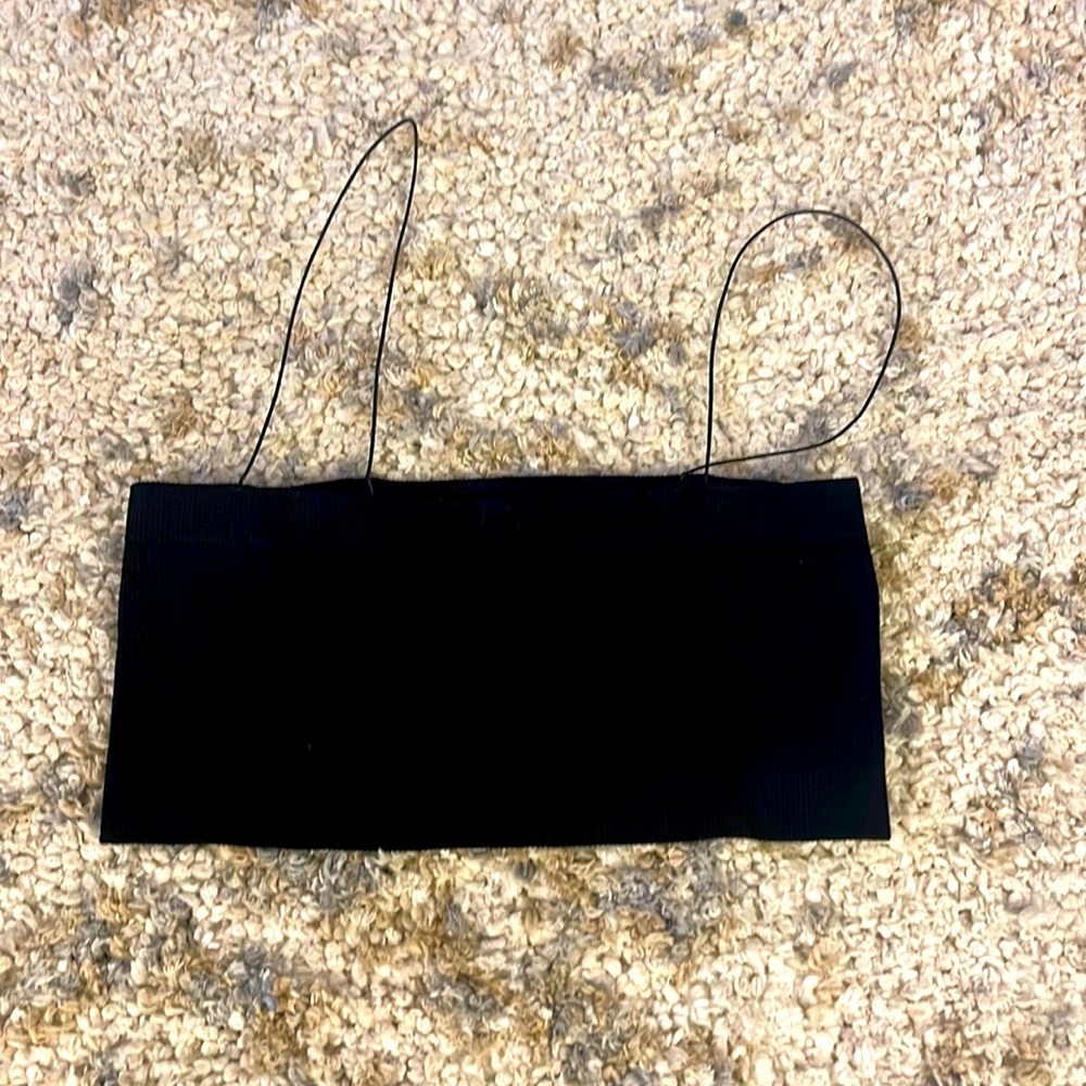 Black Skinny Strap Bandeau